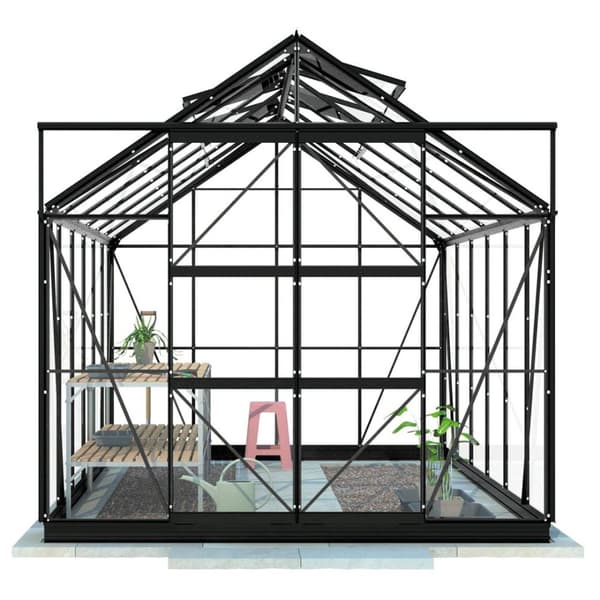 Lykke Drivhus Hybrid 9,7m2, sort