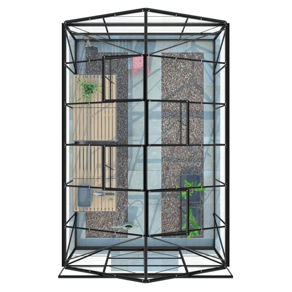 Lykke Drivhus Hybrid 9,7m2, sort