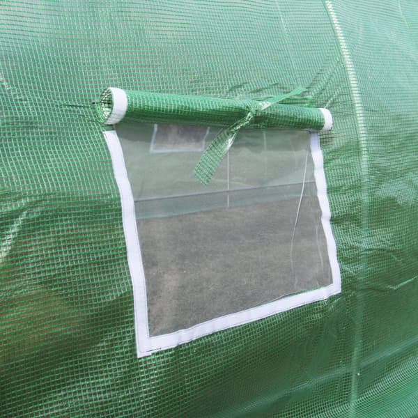 Polytunnel drivhus 25mm med reol