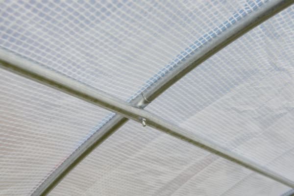Folie tunnel drivhus med vinduer 600 x 300 x 200 cm Hvid