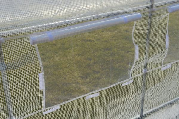 Folie tunnel drivhus med vinduer 600 x 300 x 200 cm Hvid