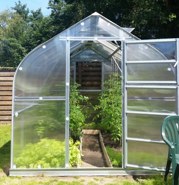Drivhus Baumera STANDARD 10 - 2,5x4m med 6 mm polycarbonatbelægning
