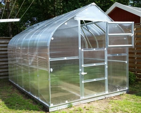 Drivhus Baumera STANDARD 10 - 2,5x4m med 6 mm polycarbonatbelægning