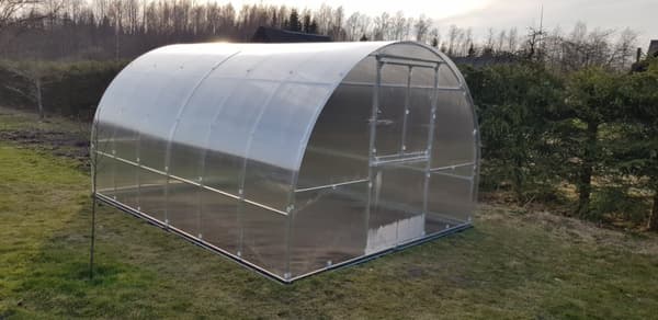 Drivhuse KLASIKA RØR 3x4m (12m2) med fundament og 4mm polycarbonatbelægning