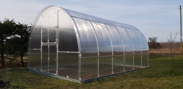 Drivhus KLASIKA RØR 3x4m (12m2) med fundamenter og 6mm polycarbonat