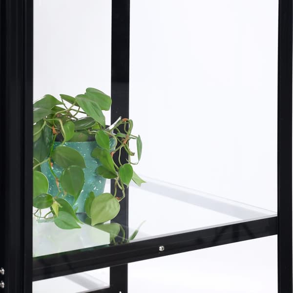 Högt miniväxthus | 4mm säkerhetsglas | Svart