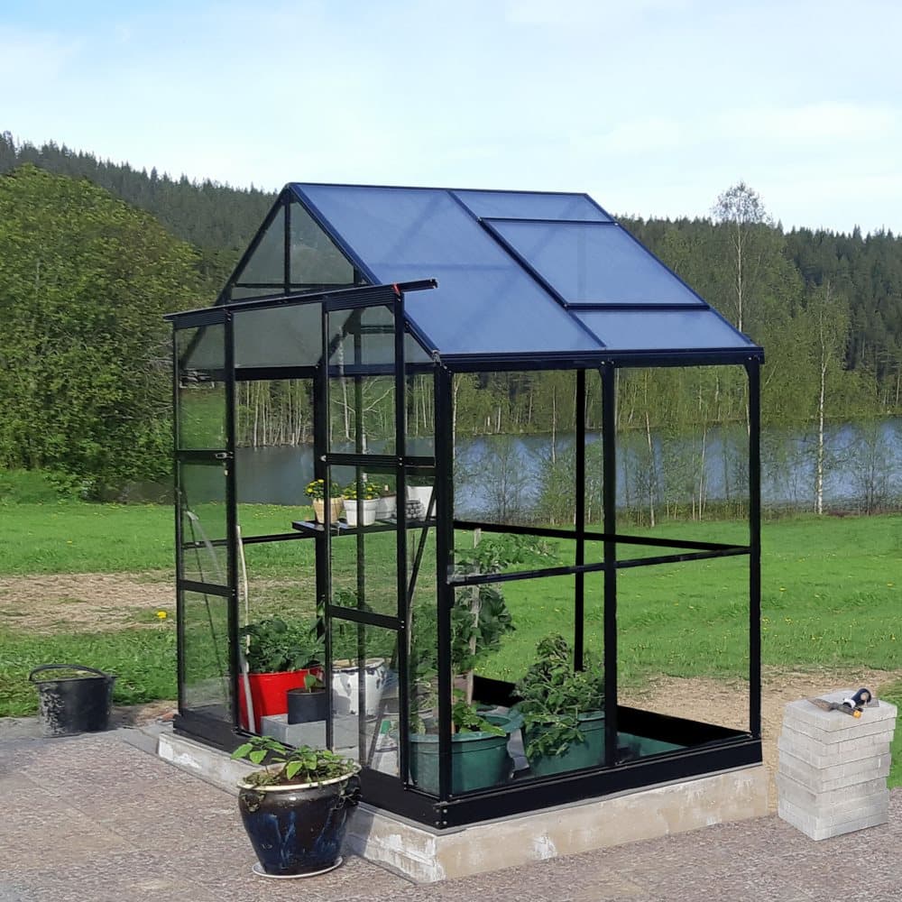 Växthus 3,3m² | 4mm säkerhetsglas | 5 års stormgaranti