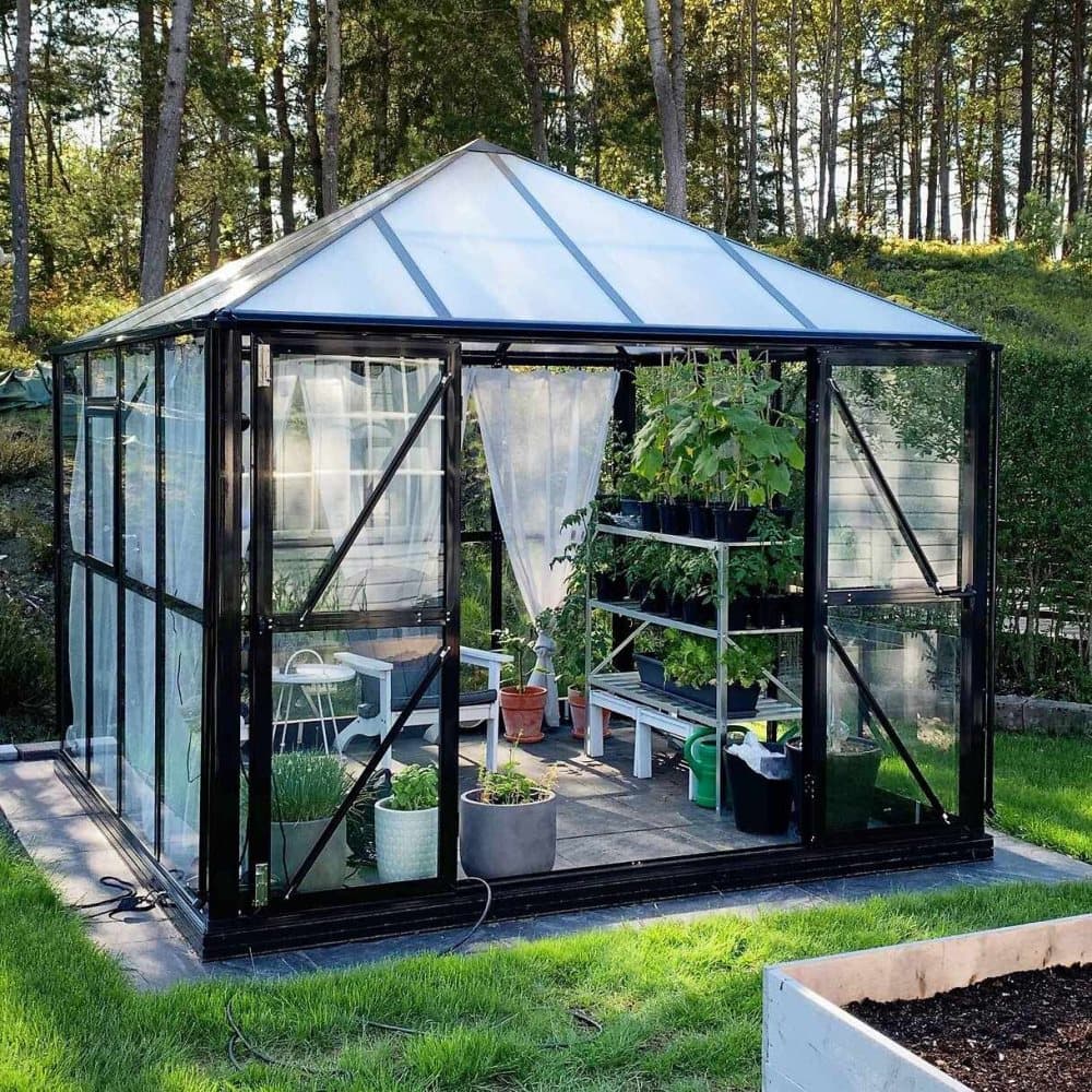 Gazebo 8,7 m² | 5 års stormgaranti | Kvadratiskt premiumväxthus