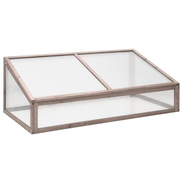 vidaXL drivhus 110x58,5x39 cm grantræ grå