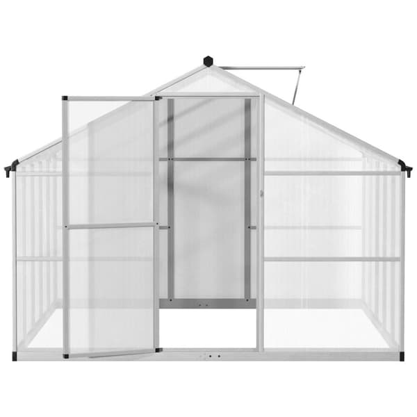Uniprodo Växthus - 310 x 250 x 195 cm - Polykarbonat + aluminium