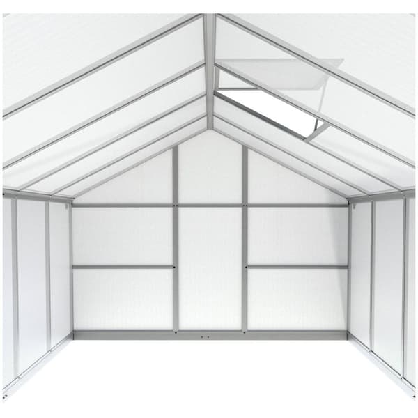Uniprodo Växthus - 310 x 250 x 195 cm - Polykarbonat + aluminium
