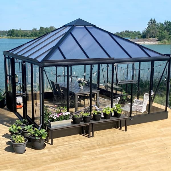 Orangeri og vinterhage 19,2m² | Square premium drivhus