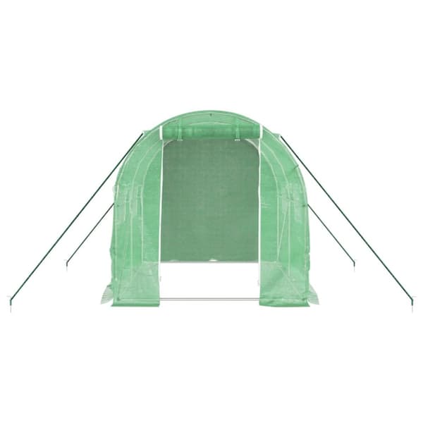 vidaXL Växthus med stålram grön 4 m² 2x2x2 m