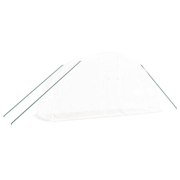 vidaXL drivhus med stålstel 12 m² 6x2x2,85 m hvid