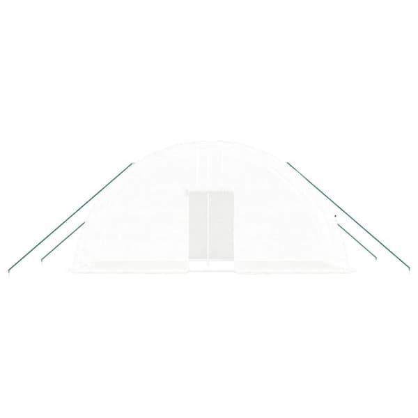 vidaXL drivhus med stålstel 12 m² 6x2x2,85 m hvid