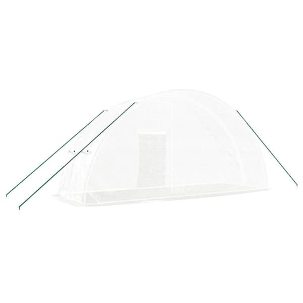 vidaXL drivhus med stålstel 12 m² 6x2x2,85 m hvid