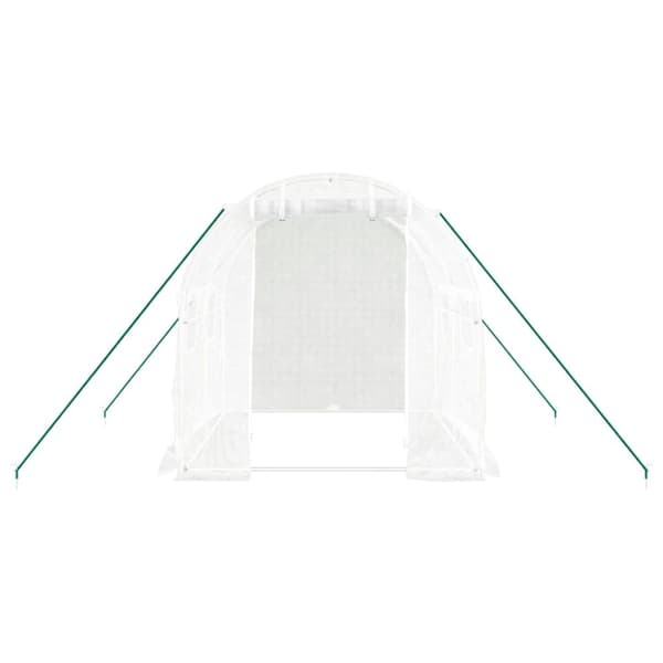 vidaXL drivhus med stålstel 4 m² 2x2x2 m hvid