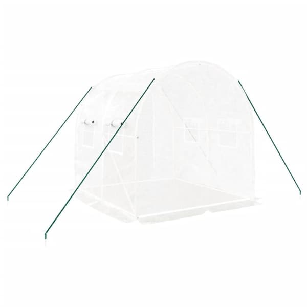 vidaXL drivhus med stålstel 4 m² 2x2x2 m hvid