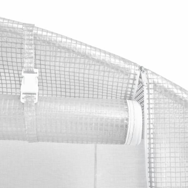 vidaXL drivhus med stålstel 4 m² 2x2x2 m hvid