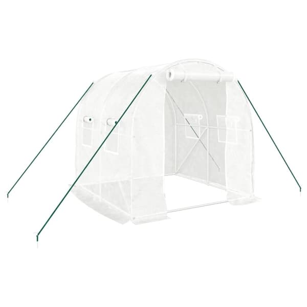 vidaXL drivhus med stålstel 4 m² 2x2x2 m hvid