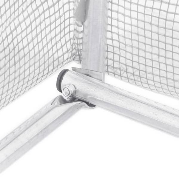 vidaXL Växthus med stålram vit 4 m² 2x2x2 m