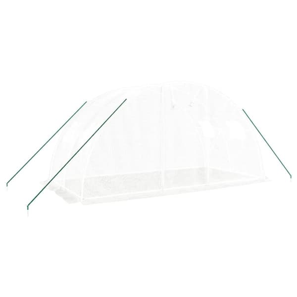 vidaXL drivhus med stålstel 8 m² 4x2x2 m hvid