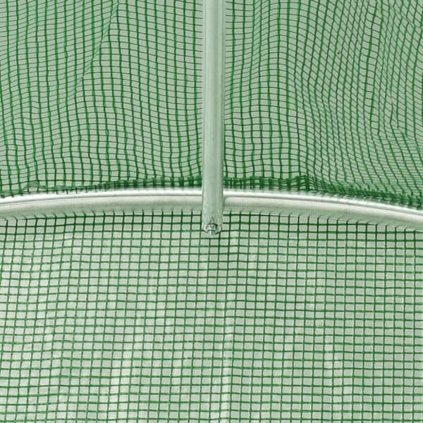 vidaXL drivhus med stålstel 8 m² 4x2x2 m grøn