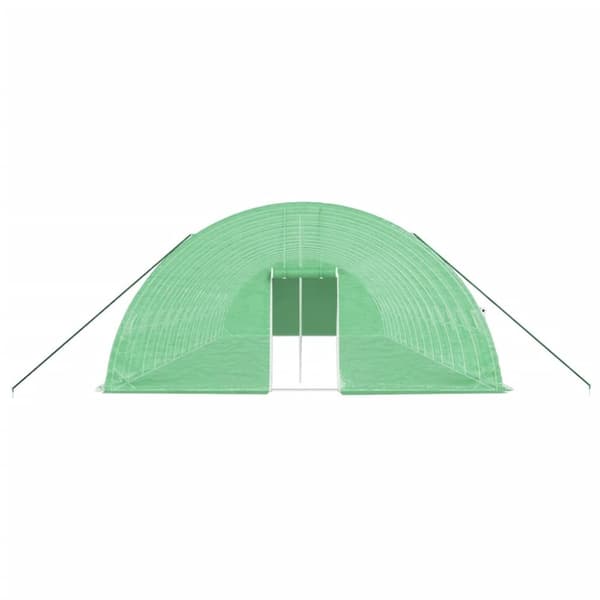 vidaXL Växthus med stålram grön 84 m² 14x6x2,85 m