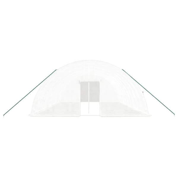vidaXL Drivhus med stålramme hvit 60 m² 10x6x2,85 m