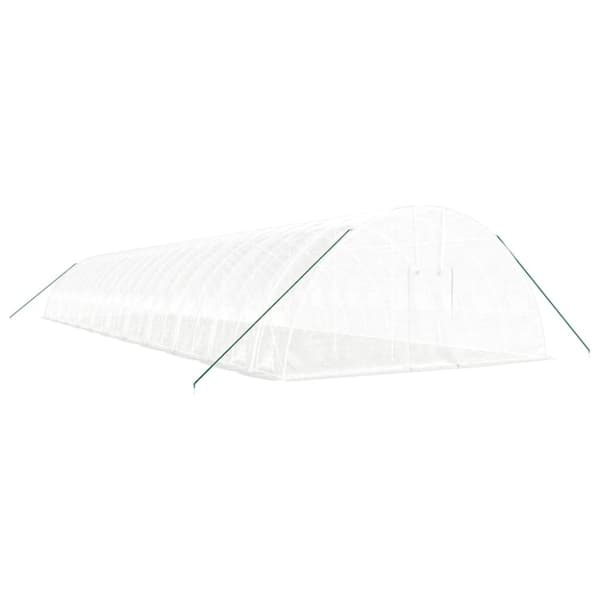 vidaXL Drivhus med stålramme hvit 132 m² 22x6x2,85 m