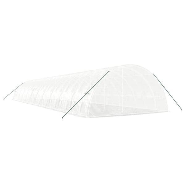 vidaXL Drivhus med stålramme hvit 132 m² 22x6x2,85 m
