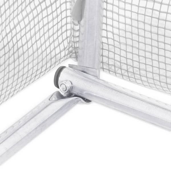 vidaXL Kasvihuone teräsrungolla valkoinen 72 m² 24x3x2 m