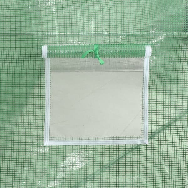 vidaXL Växthus med stålram grön 24 m² 8x3x2 m
