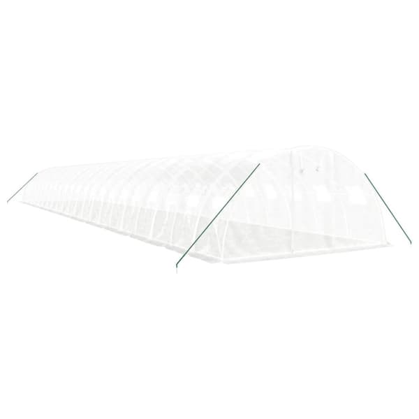 vidaXL Drivhus med stålramme hvit 88 m² 22x4x2 m