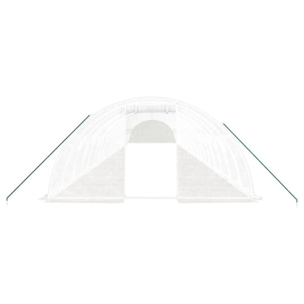vidaXL Drivhus med stålramme hvit 88 m² 22x4x2 m