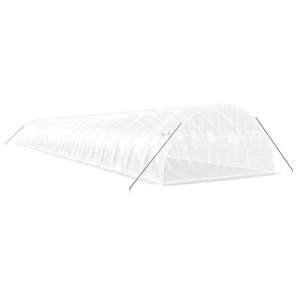 vidaXL Drivhus med stålramme hvit 88 m² 22x4x2 m