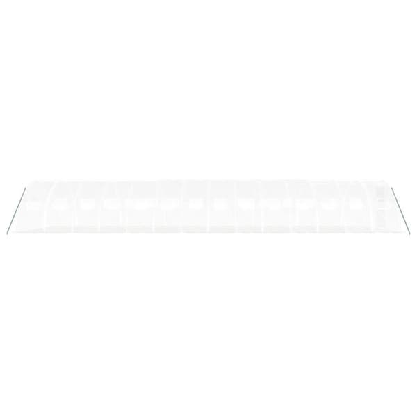 vidaXL Drivhus med stålramme hvit 56 m² 14x4x2 m