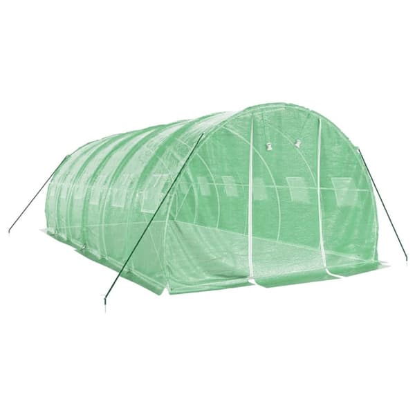 vidaXL Drivhus med stålramme grønn 18 m² 6x3x2 m