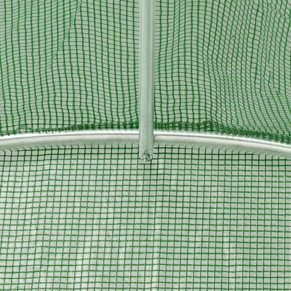 vidaXL Drivhus med stålramme grønn 24 m² 12x2x2 m