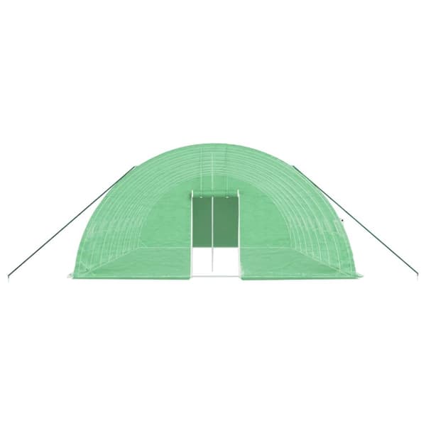 vidaXL Växthus med stålram grön 48 m² 8x6x2,85 m