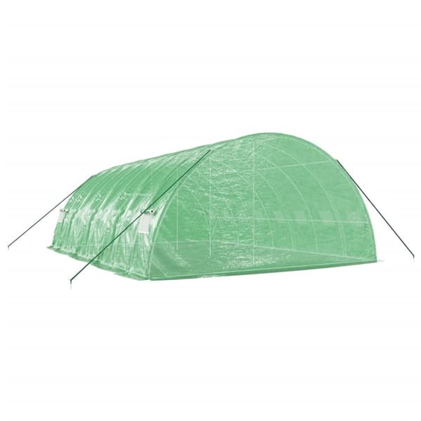 vidaXL Växthus med stålram grön 48 m² 8x6x2,85 m