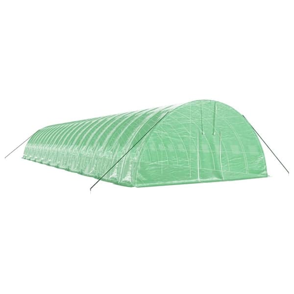 vidaXL Drivhus med stålramme grønn 120 m² 20x6x2,85 m