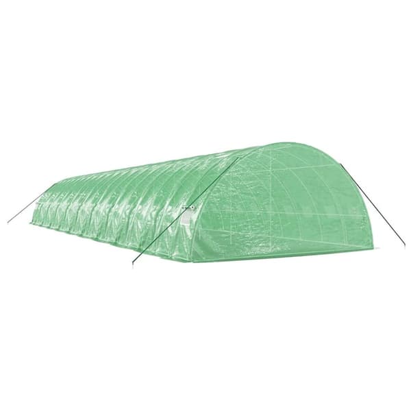 vidaXL Drivhus med stålramme grønn 120 m² 20x6x2,85 m
