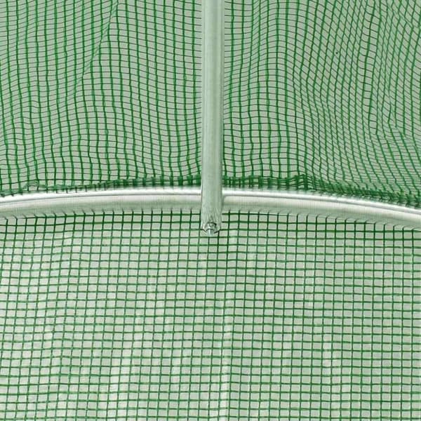 vidaXL Drivhus med stålramme grønn 120 m² 20x6x2,85 m