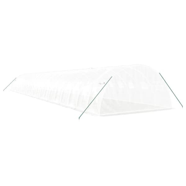 vidaXL drivhus med stålstel 80 m² 20x4x2 m hvid