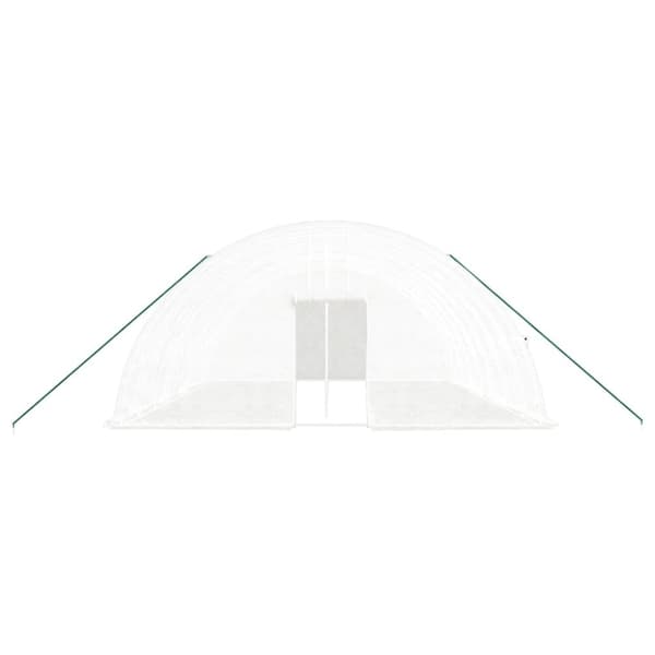 vidaXL drivhus med stålstel 48 m² 8x6x2,85 m hvid