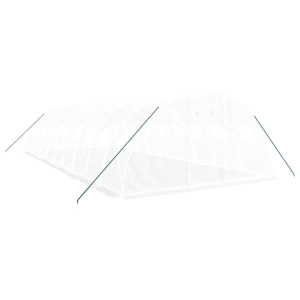 vidaXL drivhus med stålstel 40 m² 10x4x2 m hvid
