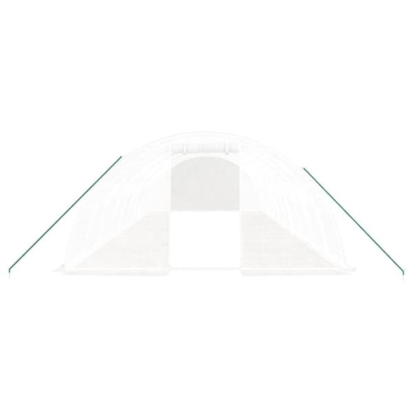 vidaXL drivhus med stålstel 40 m² 10x4x2 m hvid