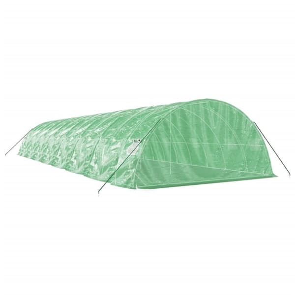vidaXL Drivhus med stålramme grønn 80 m² 16x5x2,3 m