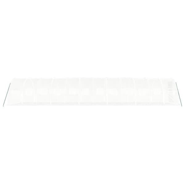 vidaXL drivhus med stålstel 36 m² 12x3x2 m hvid